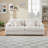 88.58" Corduroy 3-Seater Sofa, Spacious And Comfortable. Paired With 4 Throw Pillows In The Same Color, It Adds An Elegant Touch To A Modern Living Room.White-553300676