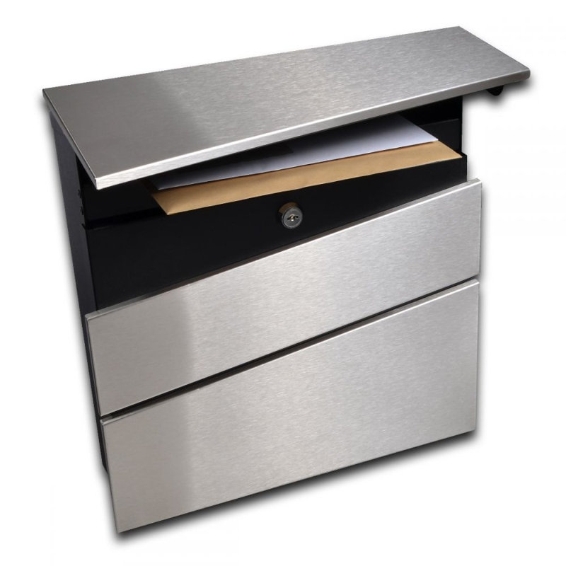 Arrilla Wall Mounted Letter Box, Silver