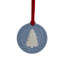Festive Tree Ornament, Blue & White