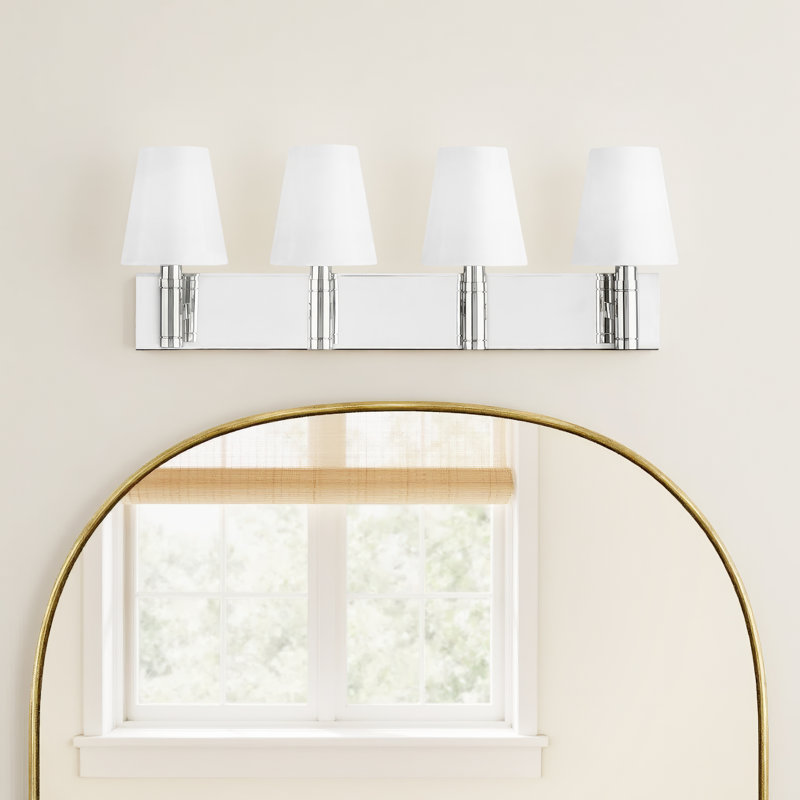 4 - Light Dimmable Vanity Light, Polished Nickel