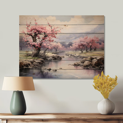 «Latese China Art Spring Blossom I» sur impression sur bois
