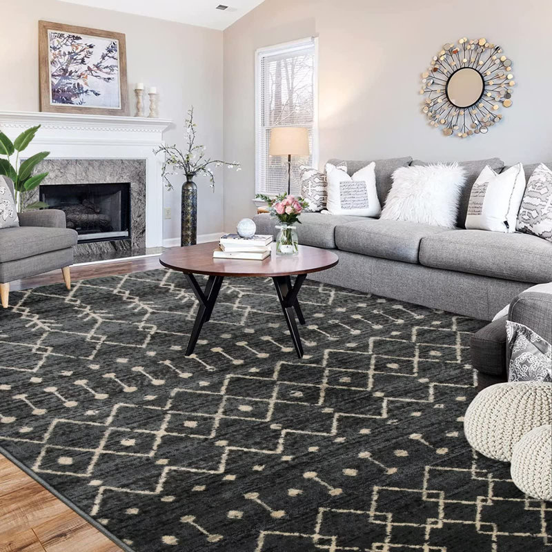 Geometric Indoor Rug, Rectangle 8' x 10'