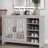 Red Barrel Studio® 2 Door Shoe Cabinet With Shelves-1002629867