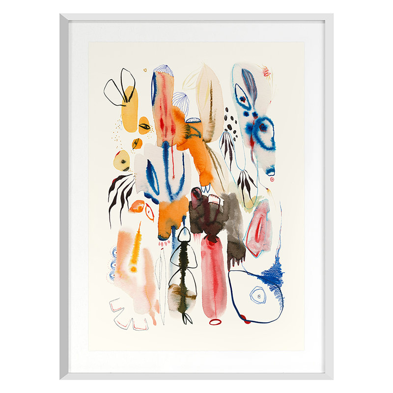 Untitled 9 Print by Suyao Tian, White, 24" H x 18" W