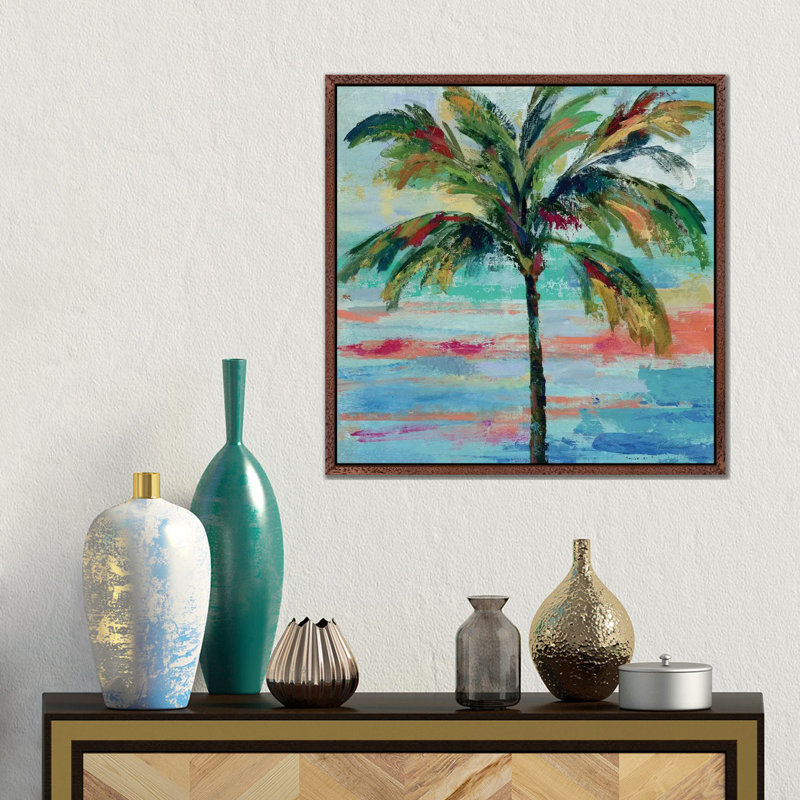 California Palm II by Silvia Vassileva - Wrapped Canvas Gallery-Wrapped Canvas Giclée, 45.72 cm H x 45.72 cm W