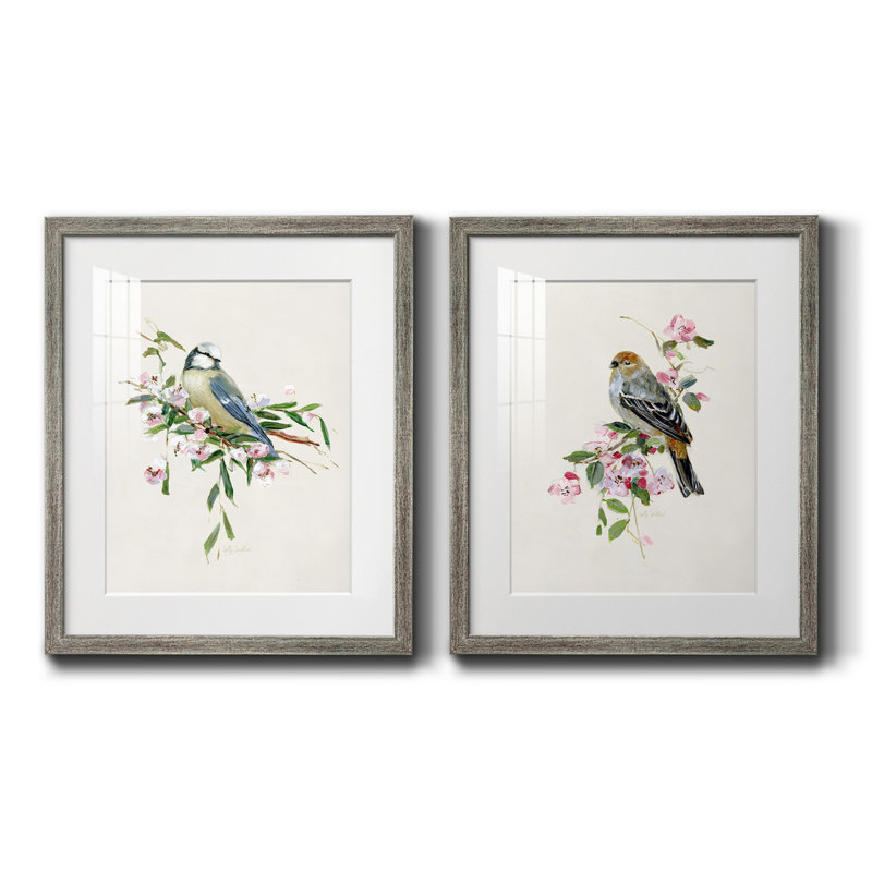 «Spring Song Blue Bird», reproduction encadrée de qualité supérieure, prête à être accrochée