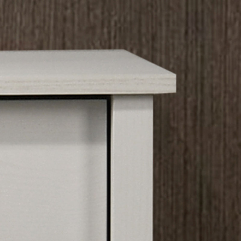 Commode à tiroirs et commode avec poignées, Blanc