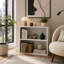 Bibliothèque moderne à 2 tablettes, petit rangement en bois ouvert pour chambre à coucher, chambre de bébé, salle de jeux, bureau à domicile et salon - blanc-124322799