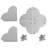 Dritz Home Smooth Quatrefoil Corners, Large, 3 Pack, Nickel