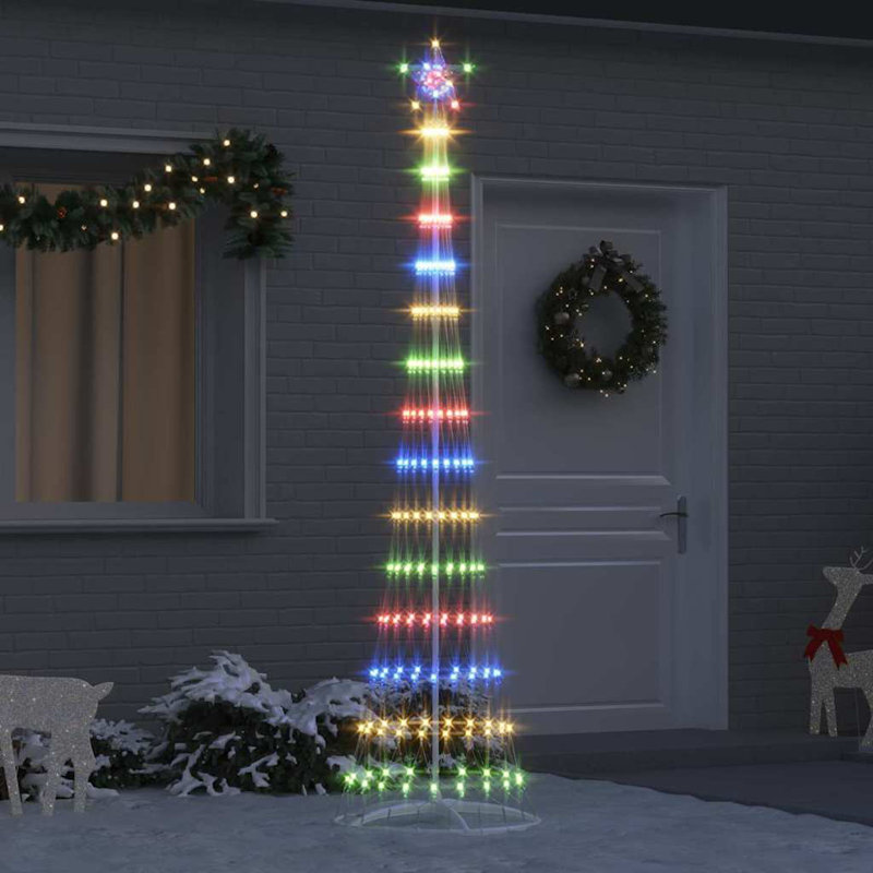  LED Christmas Tree 70 x 70 x 250 cm Metal, Multicolour