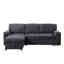 Confortable lit modulaire gris avec rangement et espace de couchage escamotable