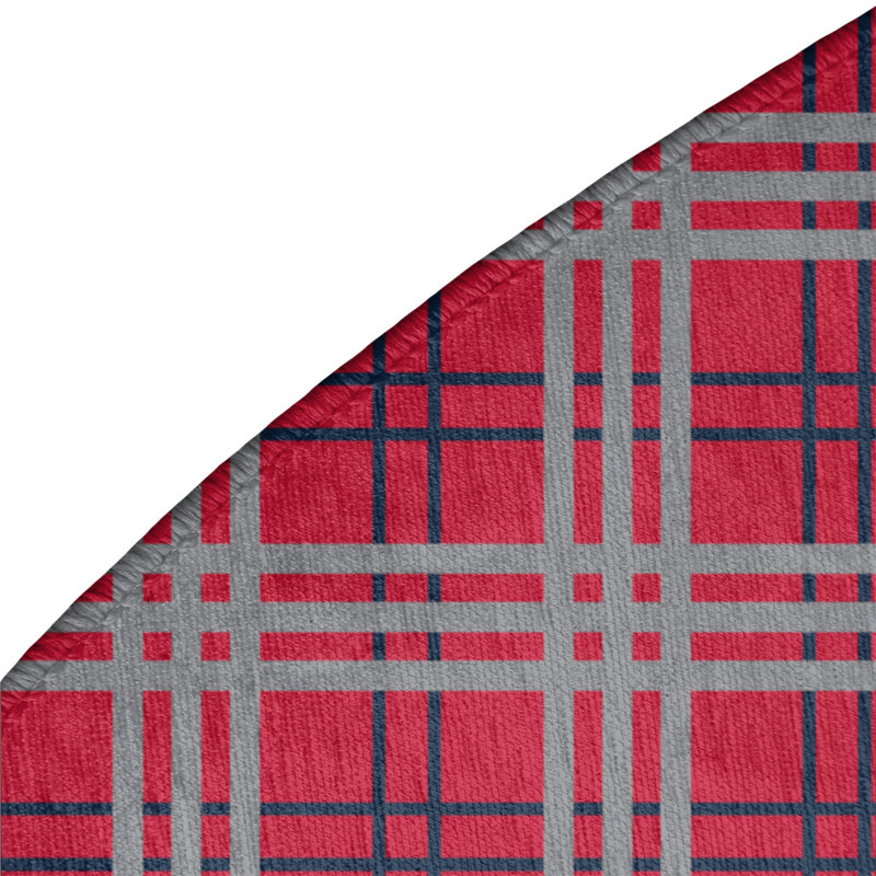 Plaid Indoor Rug, Round 5'