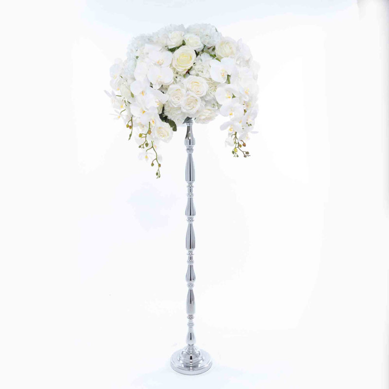 Support à fleur de plancher Blanding, Argent