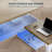 Wood L-Shaped Electric Standing Desk With Drawer-804742259