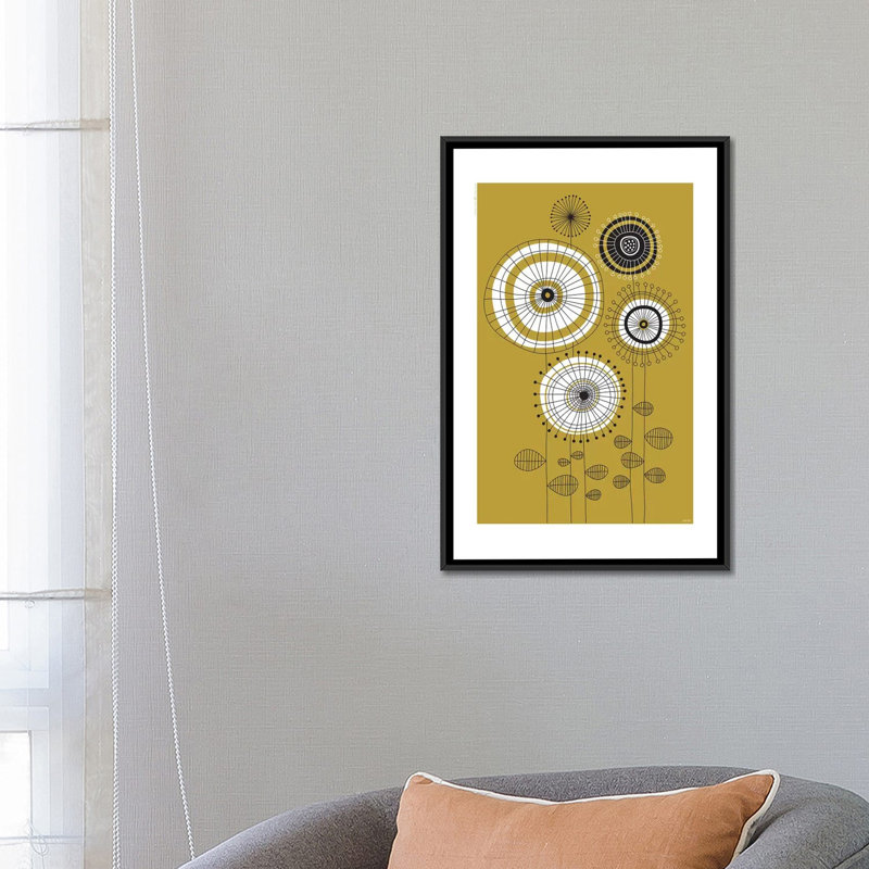 « fleurs vi », impression sur toile, H 26 po x l 18 po x P 1,5 po, Toile avec cadre noir, Pas de tapis