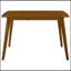 Ensemble de salle à manger 5 pièces Mid-Century moderne blanc cassé et châtaignier pour espaces compacts et recoins élégants