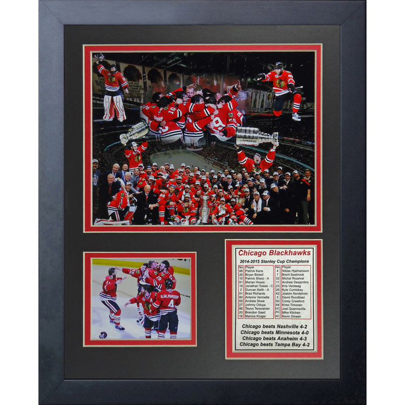 Souvenirs à cadre à cadres de nhl chicago blackhawks 2015 stanley