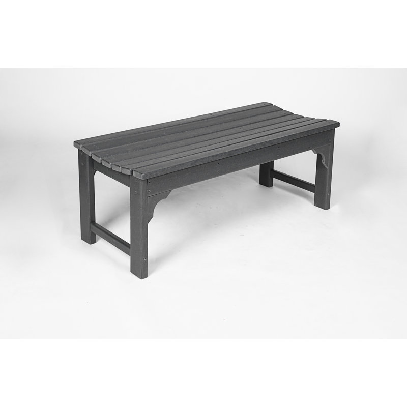 Banc Adirondack sans dossier avec texture bois, Gris