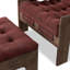 Halston Chair W/Ottoman-Nubuck Burgundy
