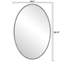 Miroir ovale en fer, miroir mural pour salle de bain, chambre à coucher, salon-1398887005