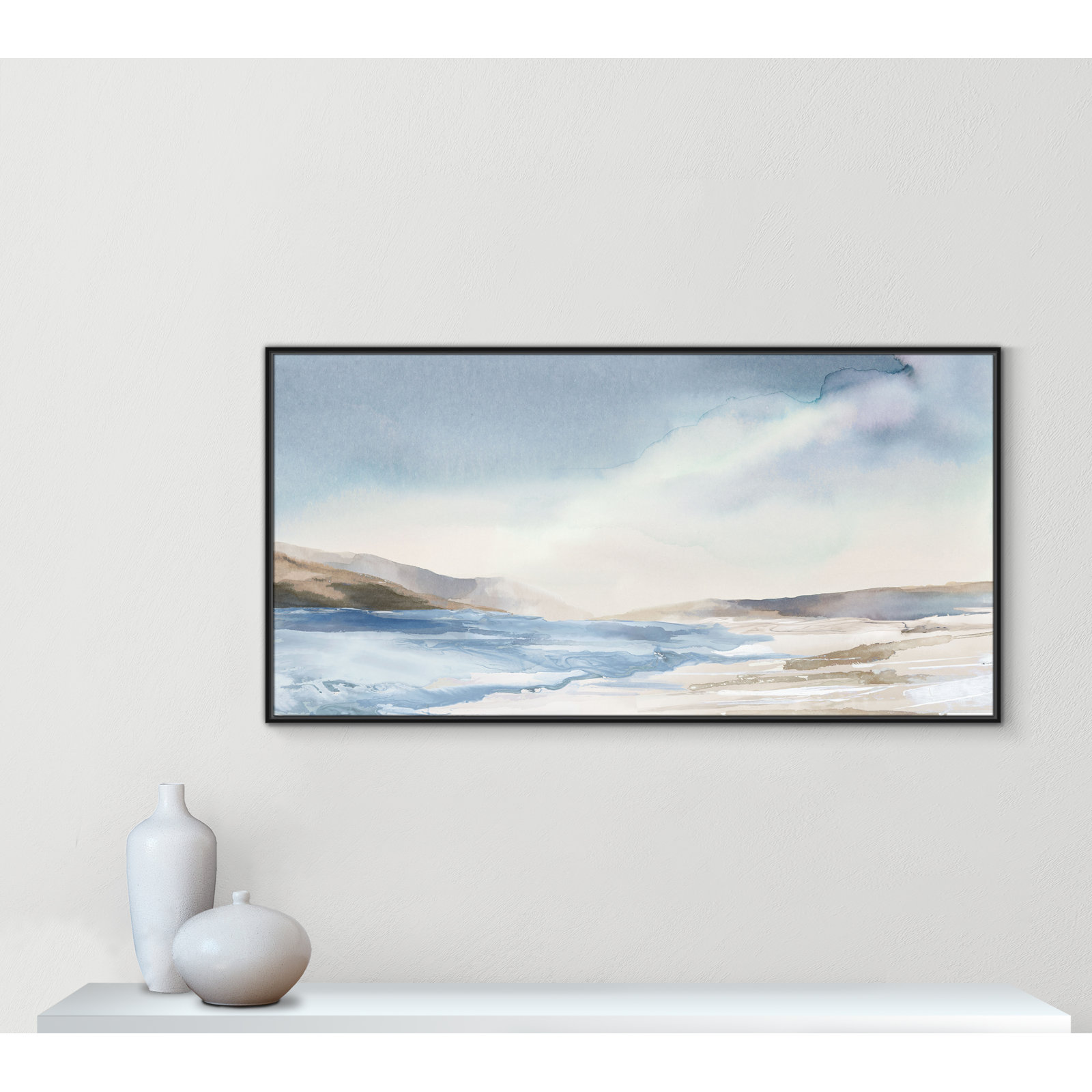Coralie "Mystic Shores" Print, 31.5" H x 61.5" W, Black