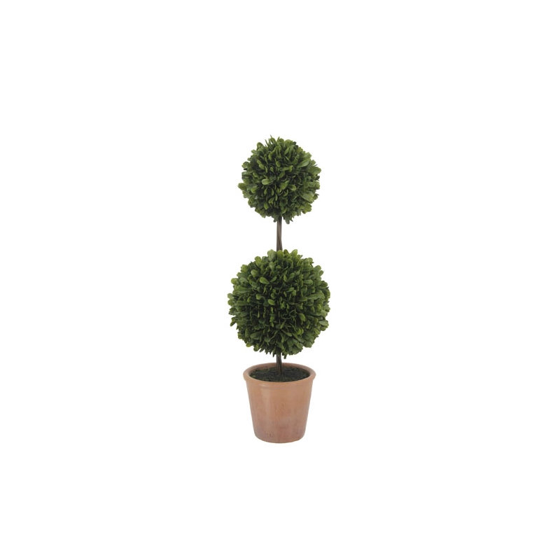 24" Artificial Boxwood Plant in Topiary Pot