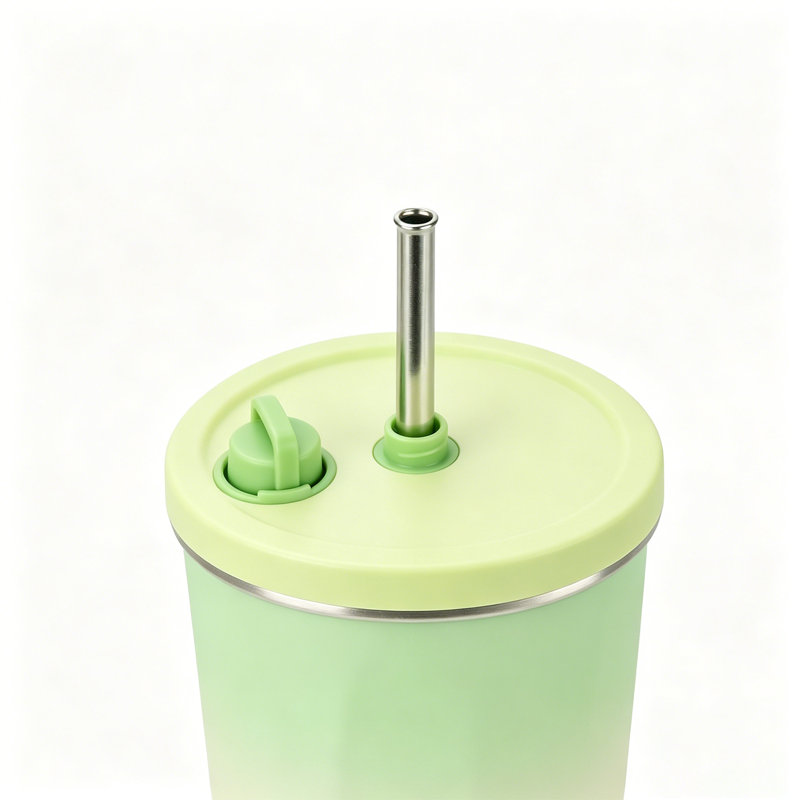 Gobelet TYESO FLAIR 2.0 avec paille rétractable, 16 oz, H 7,56 po x l 3,62 po x P 3,62 po, Jaune