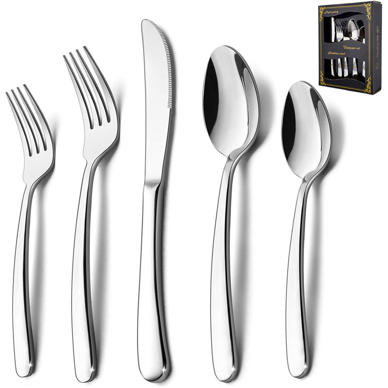 60 Piece Heavy-Duty Silverware Set