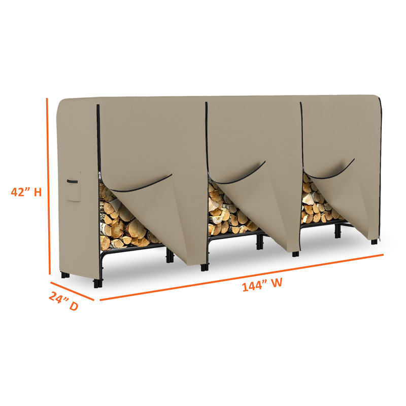 Housse de protection pour bois d'extérieur Kian, Beige
