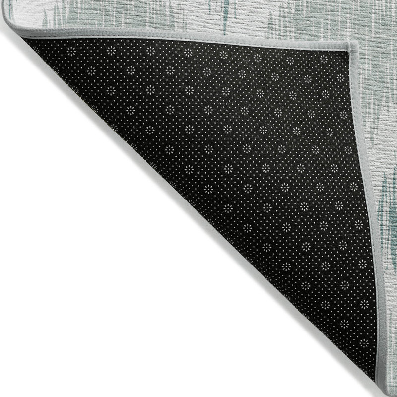 Tapis bleu sarcelle ivoire et ivoire 8 pi x 10 pi