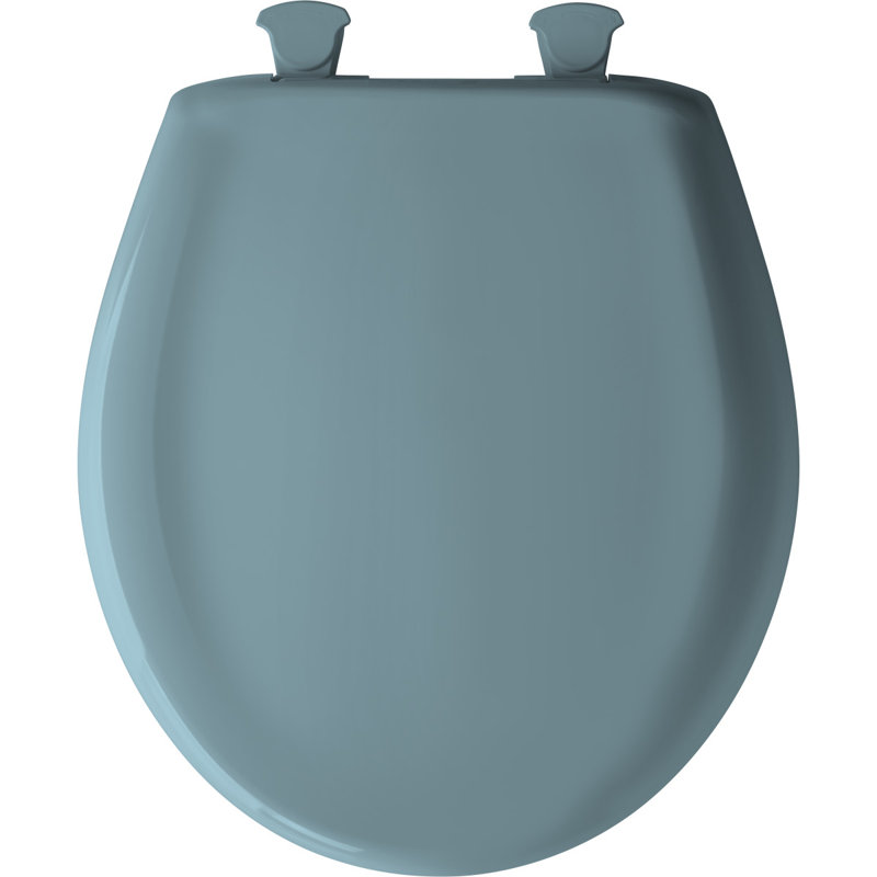 Siège de toilette rond en plastique, Turquoise classique