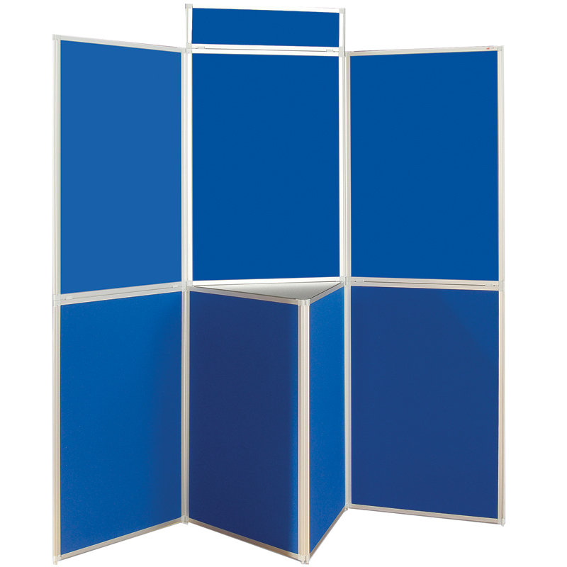 Free-Standing Bulletin Board, Royal Blue, 200 cm H x 210 cm W