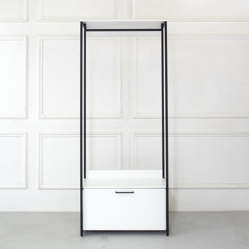 Metal And Wood Closet - Powder Coated Frame, Maximize Storage With Extra Depth Frame Water , Your