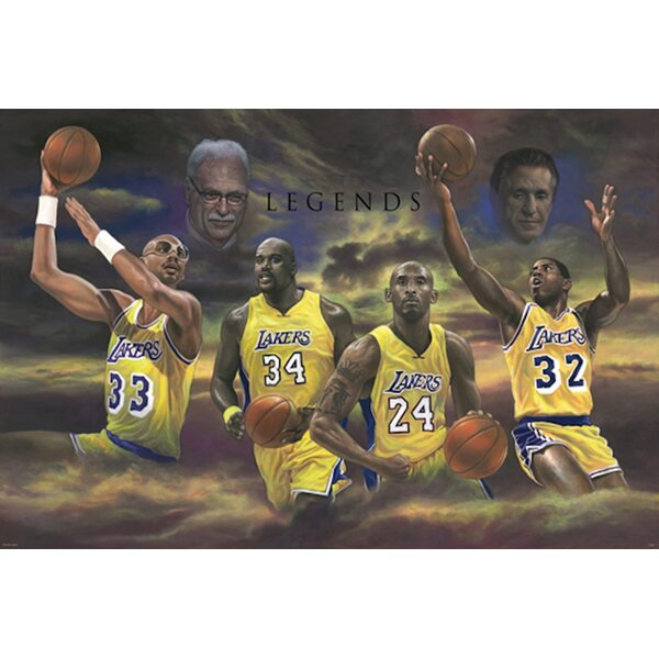 Framed Los Angeles Lakers All-Time Greats Legends 12x15 Basketball Photo