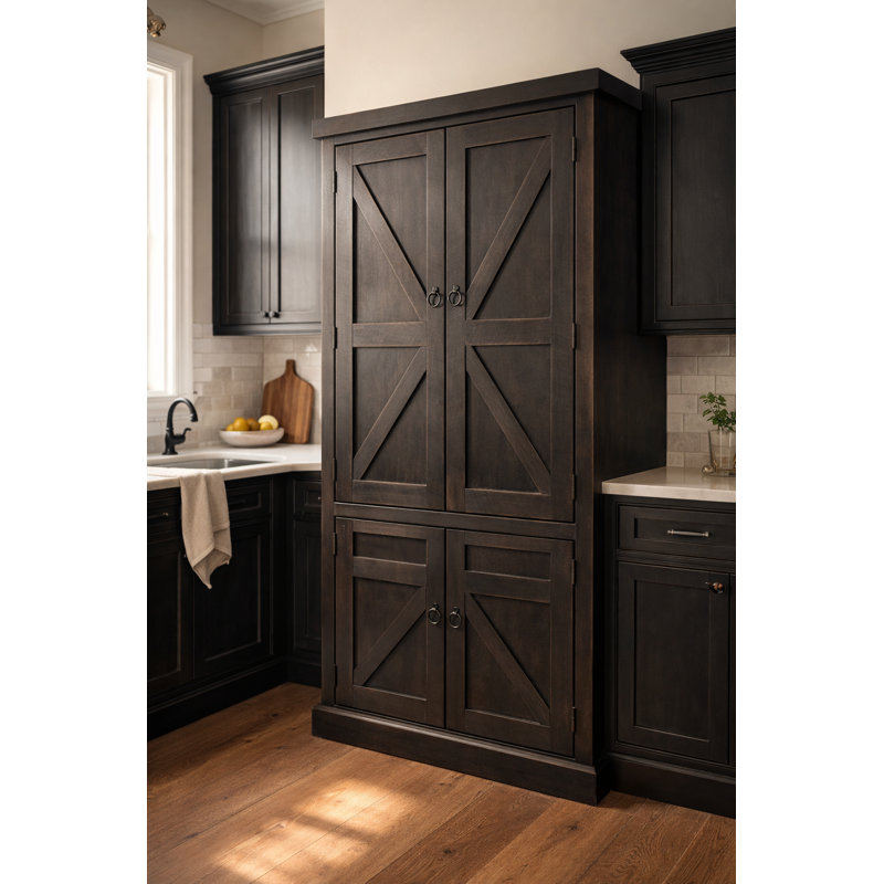 Garde-manger 75 po Blissfield, Noir antique