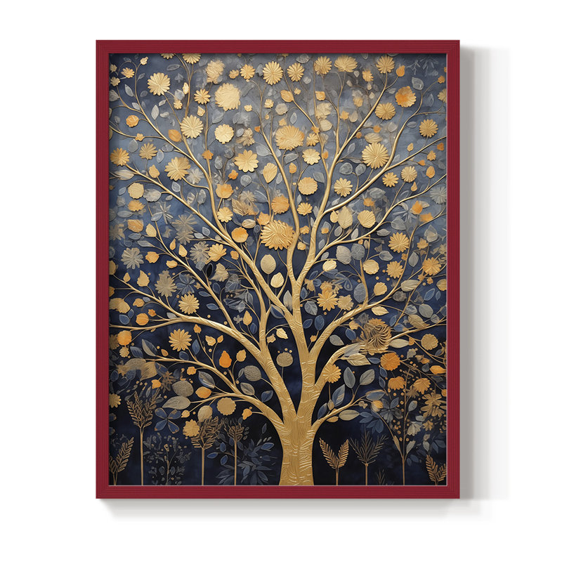 «LANDSCAPES Series CCL III», reproduction encadrée - bois massif, H 11 po x l 9 po, Rouge