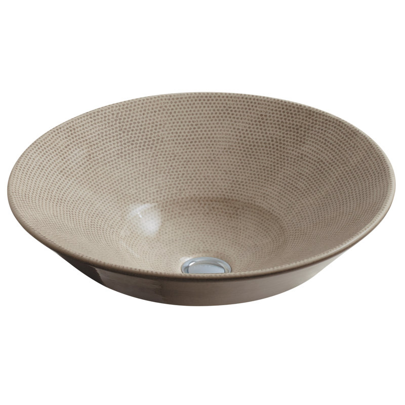 Conical Bell® Artist Editions Oval Vessel or Wall Mount Bathroom Sink, Bouclé Tweed