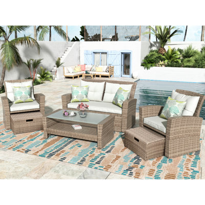 Ensemble de canapé modulaire 4 pièces 4 pièces Patio Splendid