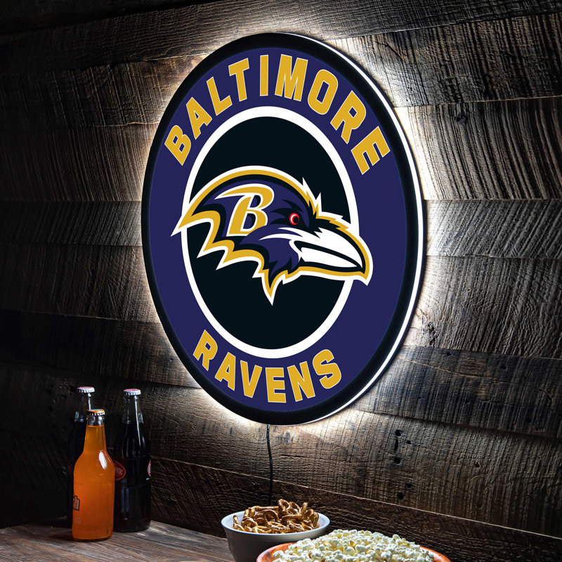 Plaque murale lumineuse NFL, Ravens de Baltimore