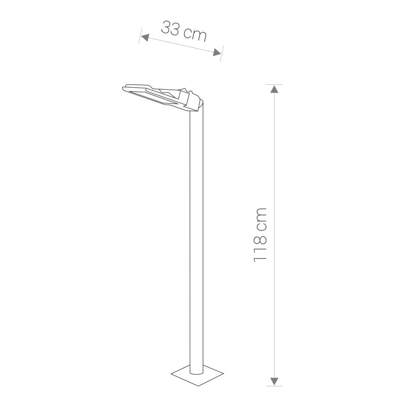 Samiyah Transparent Lamp Post (Full), 118cm H x 33cm W x 33cm D