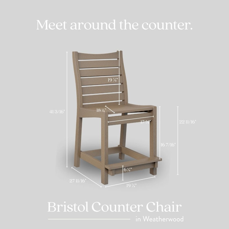 Bristol Outdoor Chair, 30.2", Black
