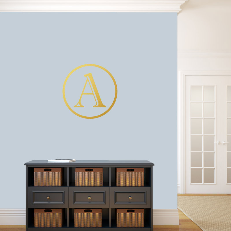 Adhésif décoratif personnalisable à monogramme Contemporary, Or