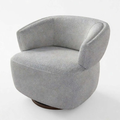 Oversized Swivel Barrel Club Chair with 360° Motion