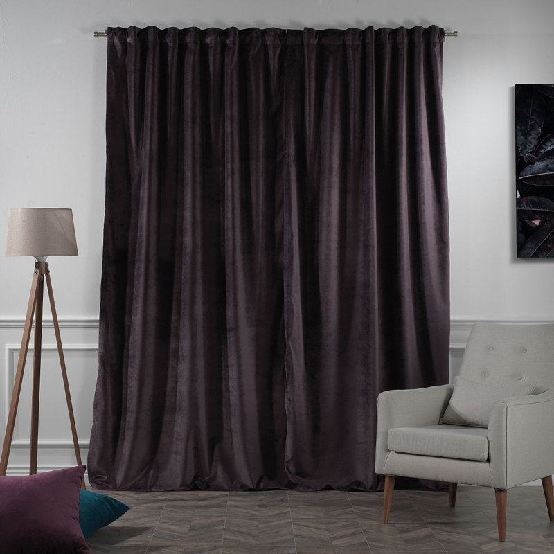 Panneau simple décoratif extra large en velours mat sur mesure, 25 byzantin foncé, L 52 po x L 72 po