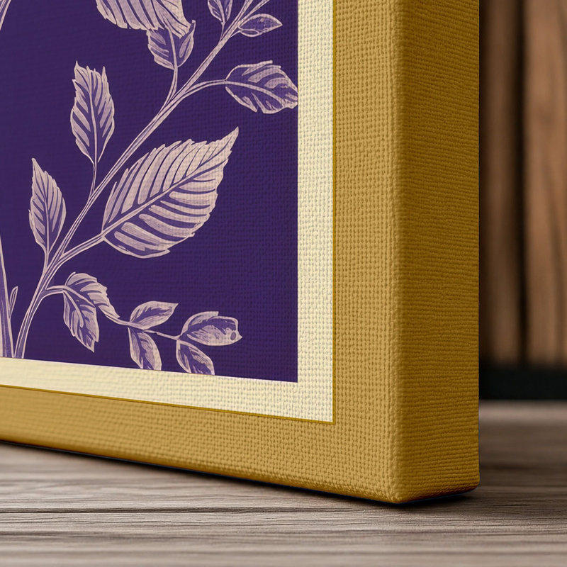 Bloom Botanical - Wrapped Canvas, 36x24 - 91.4 x 61.0 cm, Ochre Border