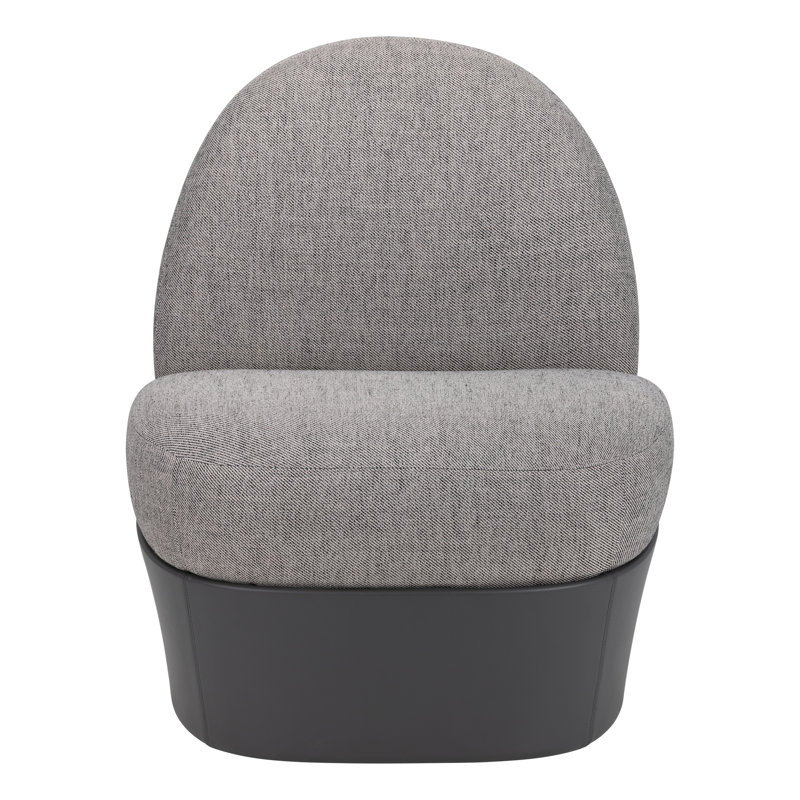 Chaise longue moelleuse et moelleuse, Gris pâle / gris
