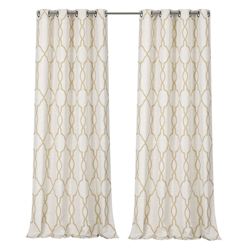 Mallie Room Darkening Curtain Pair, 50" W x 84" L, Gold