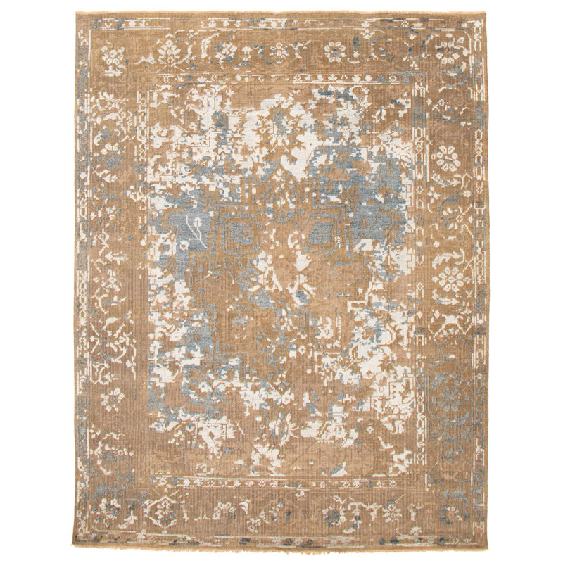 Tapis taupe 7 pi 7 po x 9 pi 10 po Jules Serapi