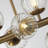 Faustena 16-Light Dimmable Bubble Glass Golden Sputnik Modern Linear Chandelier