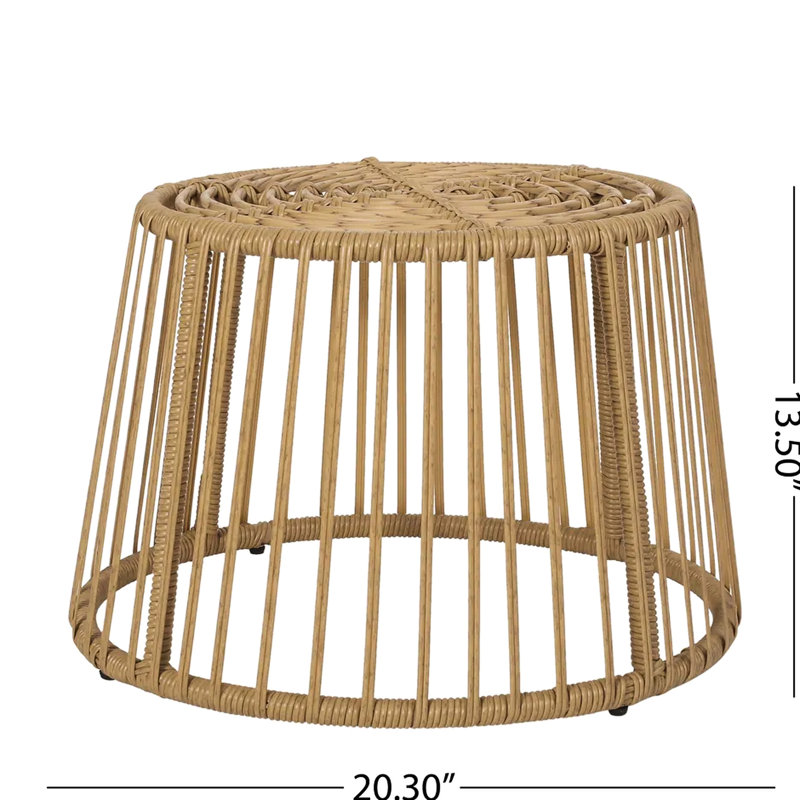 Faux siège et table d'appoint - Structure en fer, coussin brun avec tissu brun, fer, tissu